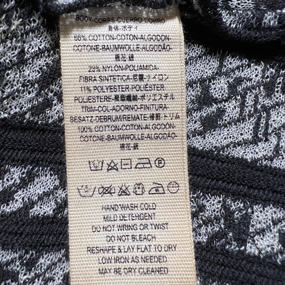 Free People Black Silver Boho Fringe Open Front Cardigan Kimono XS/S Oversized - Picture 11 of 13